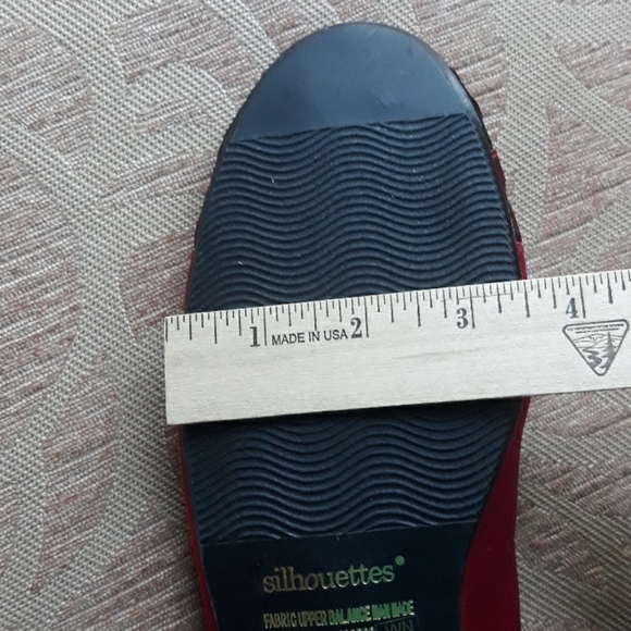 NEW Tricolor Red Taffetta Flats sz 12 - Picture 8 of 8